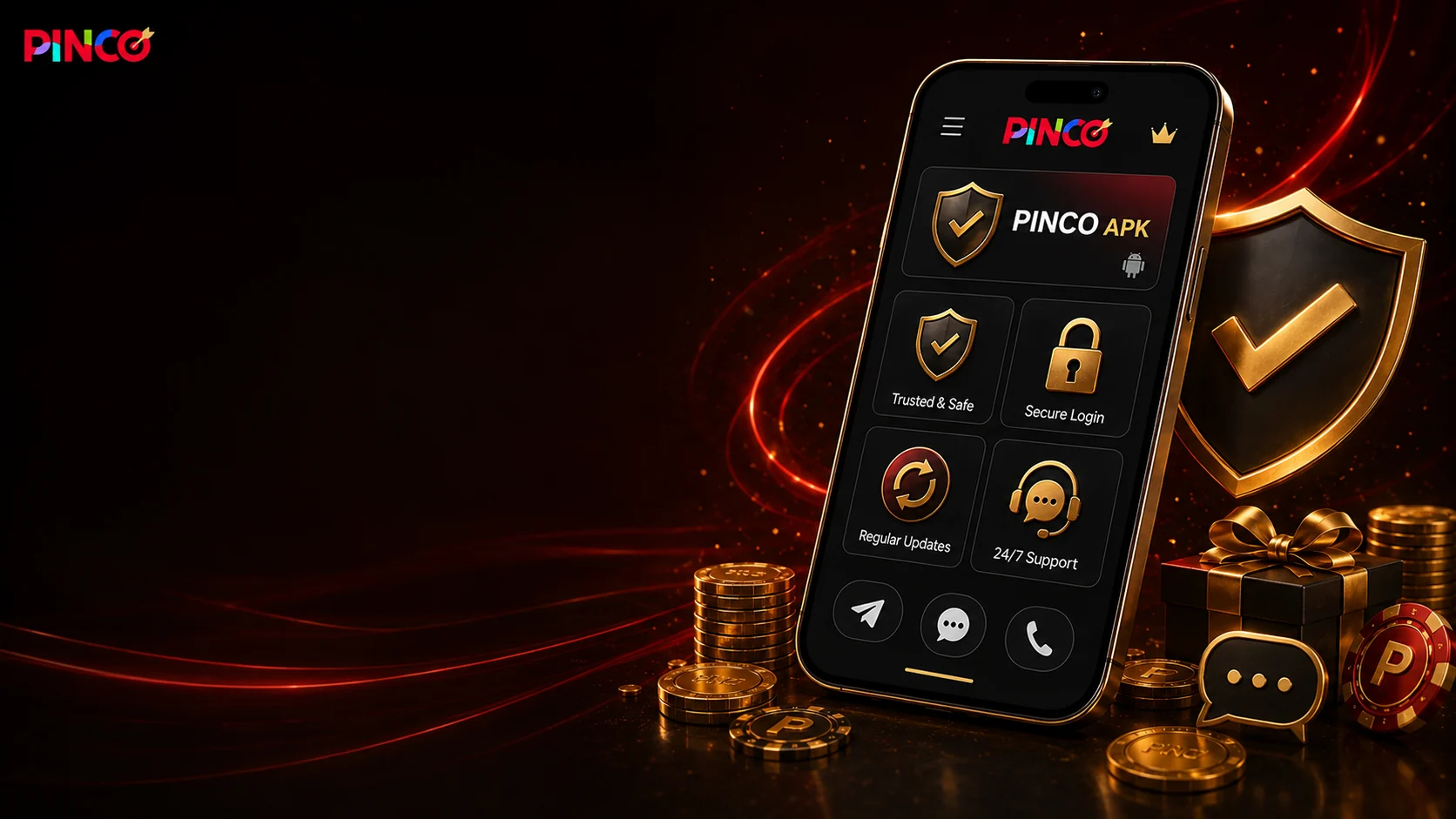 Pinco APK uchun xavfsiz login va mobil kirish tekshiruvi
